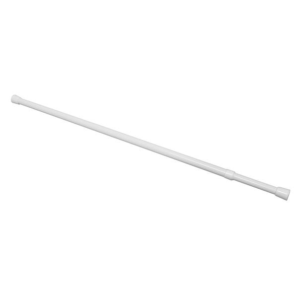 Prime-Line Shower Rod, Adjusts 36 in. - 60 in., Steel and Plastic, White Single Pack MP59620